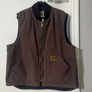 Carhartt Men's V47 DKB XL Brown Outdoor Vest
